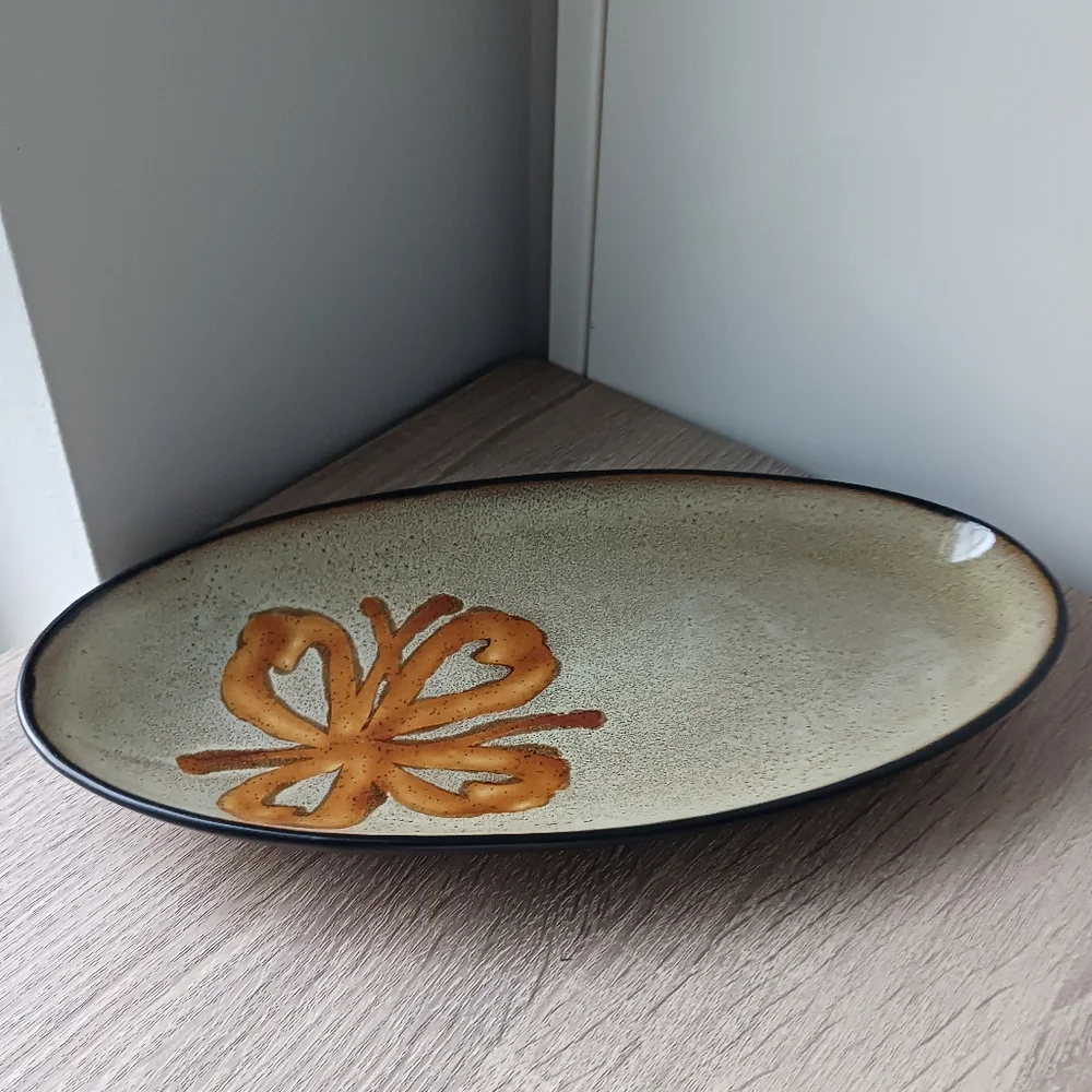 🌷 Pier 1 Kioko Oval Stoneware Serving Platter